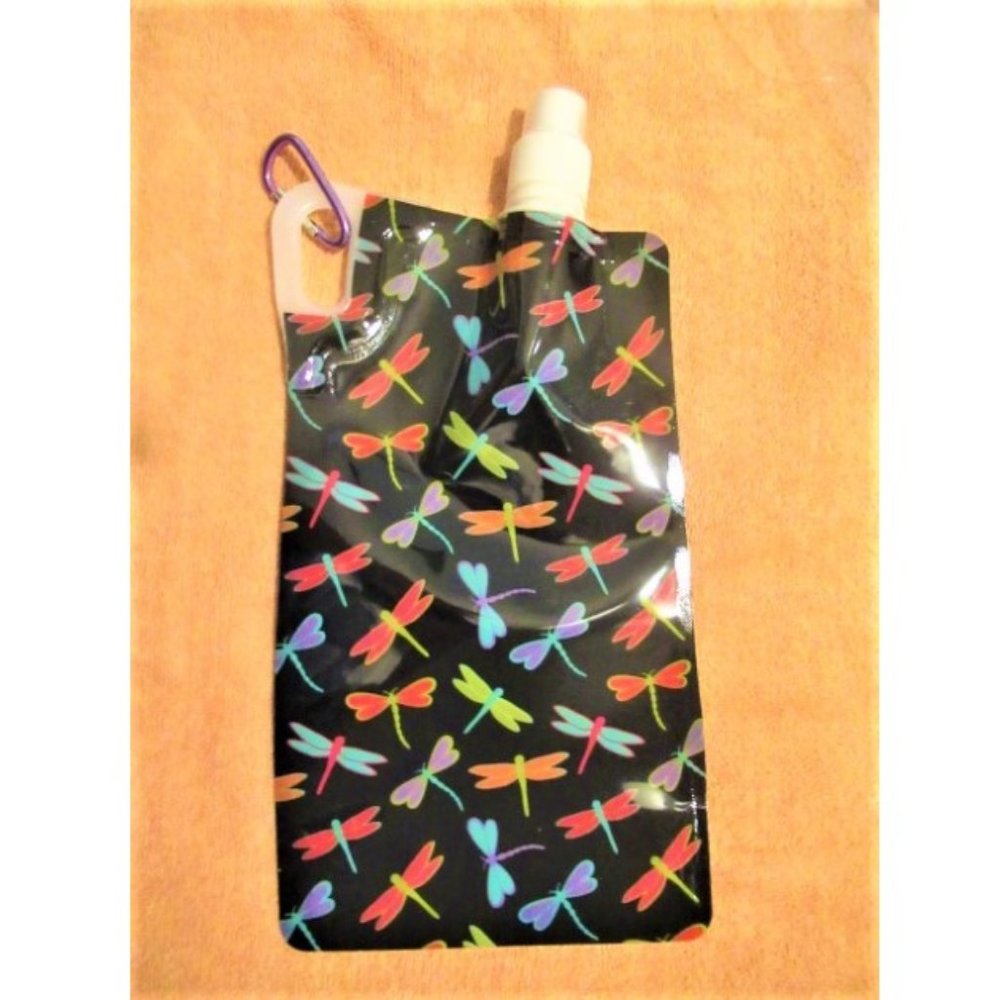 Water Bottle, Collapsible - Fluttering Dragonflies